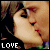 nine identical kissing couple images with 'LOVE' text below each, one empty in bottom-right