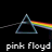 Animated contact sheet of a Pink Floyd-themed buddy icon showing sequential frame changes with rainbow prism effects and text variations against black background.