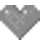 Two grayscale heart-shaped icons displayed side-by-side in a contact sheet format with subtle pixel-level variations between frames.