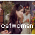 Animated contact sheet showing two distinct character frames with text overlays, featuring a woman holding a cat and another woman in superhero attire.