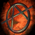 A pixelated image shows a circular symbol with intersecting lines over an orange fiery background, next to bold text reading "FUCK PREPS" on white.