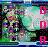 Pixelated icon with green, purple, and pink elements; large gray star shape on right side; bright pink 'D', 'O', 'R' letters vertically aligned on right edge.