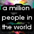A four- displays text and symbols: top-left reads 'a million people in the world', top-right says 'and i pick you', bottom-left shows a white heart with '<3' on black, bottom-right is empty