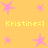Yellow background with pink star shapes and repeated "Kristine=]" text in yellow pixelated font.