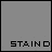 nine gray squares with the word STAIN D in black text, each square showing a different color variation of the letter A