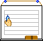 Animated sequence showing a hand writing 'Welcome!' on lined paper with blue ink, starting from the top left and progressing to complete text.