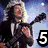 six pixelated images with overlaid text reading "5 More Days Till The AC/DCncert!!" featuring musicians and a skeleton