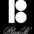A pixelated black-and-white icon featuring a large vertical white bar on the left and two stacked white circles to its right, with faint gray text below.