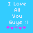 Pixelated text on a blue background with pink and purple star-like symbols below the text.