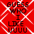 Red background with white diamond pattern and black text reading "GUESS WHO I LIKE UUUU" in four identical quadrants