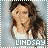 Two side-by-side pixelated images of a woman with long brown hair wearing a white top, each labeled "LINDSAY" in blocky text below.