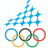 Animated contact sheet of a 2006 Winter Olympics icon featuring Olympic rings and blue star-like shapes with repeated "torino" text overlays.