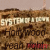 A contact sheet of two animated frames from a System of a Down buddy icon showing pixelated text and color variations across the frames.