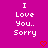 Pixelated text on a solid magenta background with two red heart symbols at the bottom.