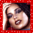 A red-bordered of three pixelated images showing a person with dark hair and red lipstick, each with slight variations in head angle and expression
