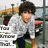 A pixelated image of a person in athletic wear leaning forward on a track, with text overlays changing across frames.