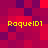 Pixelated of red and purple squares with four instances of yellow text reading 'RoqueID1' positioned in corners