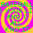 Four identical display a bright yellow and pink spiral with green text reading "BASEBALL IS YOUR LIST AND U ALL KNO IT" in pixelated font