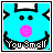 A pixelated blue creature with a pink nose and black text reading 'You Smell' appears in the first frame, followed by sequential changes to the word 'Butt' across subsequent frames.