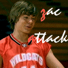 A person in a red 'WILDCATS' jersey with white text and black trim appears in four , each showing a different text overlay with 'zxc' and 'attack' in red and white script