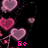 Animated icon with pink hearts on black background, displaying text 'Be', 'My', and 'Escape' in sequence.