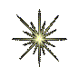 Nine star-shaped icons arranged in a , each with radiating spikes and a central yellow glow on gray background
