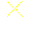 Yellow and white pixelated X shape on gray background with no visible animation changes.