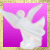 A white angel statue with outstretched wings on a purple background, surrounded by four text reading "Happy 4th," "B-Day HA!," and "June 2005."