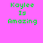 Four display 'Kaylee Is Amazing' in green pixelated text on varying purple backgrounds