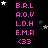 Pixelated pink text and white stars on black background with gray rectangle in bottom-right corner, arranged in repeating pattern