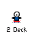 Pixelated character in blue shirt and red pants performs sequential actions with a red-and-blue striped pole on gray background.