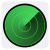 Green circular icon with concentric rings and a gradient fill transitioning from light to dark green, bordered by a black outline on a white background.