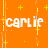 Pixelated orange background with yellow plus signs and dots, displaying the name 'carlie' in white text across three positions.
