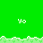 Green background with white pixelated text 'Yo' repeated across the top and bottom sections, separated by a light green grassy border.