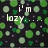 Pixelated green and white text on a dark background with scattered green circles, transitioning from 'I'm lazy... Deal with' to 'IT!!!!!!!!'