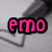 Six- of black-and-white and color images showing people in various poses, with one displaying pink text reading 'emo' and another featuring colorful heart shapes