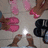 Animated sequence showing multiple pairs of brown boots with pink accents on a light background, with the word 'Peep!' in bright pink text appearing and fading.
