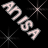 Pixelated animated contact sheet showing two frames of a light pink text-based icon with starburst effects on black background.