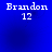 Four identical blue display white text 'Brandon 12' with subtle pixel variations