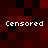 Pixelated red and black with four instances of the word 'Censored' in white text across the image