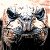 Pixelated image of a dog's face on left, green background with 'Original Icons .com' text on right.