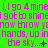 Animated green background with repeating pink text and purple symbols, displaying lyrics 'I go 4 mine I got to shine now throw ya hands up in the sky' with varying symbol sequences.