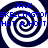 Four identical spiral patterns arranged in a with blue text overlay reading "JACK SKELLINGTON WHAT A HOTT" on a dark background