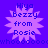 Purple background with four identical light purple starburst shapes, each containing text, and a repeating 'whoooooo' text across the bottom.