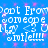 Blue background with repeating white text and symbols, including 'Got From someone' and musical notes.
