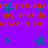 Purple background with repeating orange text and blue star shapes, no visible animation changes.