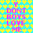 Pixelated text 'Y DONT BOYS LOVE ME' in pink on a blue background with yellow and green heart patterns, repeated across four quadrants.