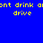 Four quadrants display yellow pixelated text 'dont drink a' and 'drive' on blue, purple, red, and purple backgrounds.