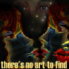 Animated sequence showing lips and mouth shapes with text overlays on a starry background, transitioning between static and animated states.
