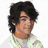 Six distinct pixelated images of a person with dark tousled hair, varying in pose and background colors including white, red, blue, green, pink, and orange.